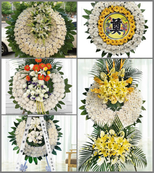 安徽阜阳市颍东区新华街道吕寨村花圈速递
